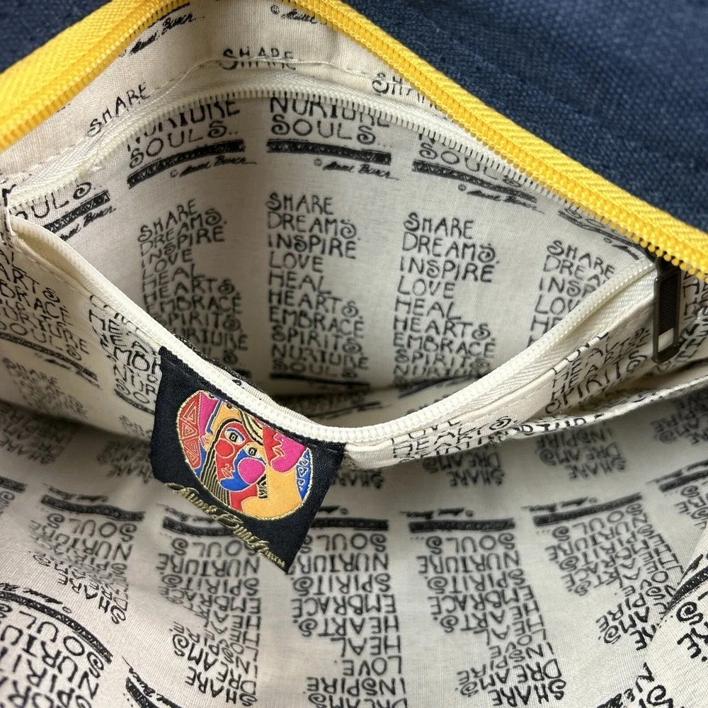 LAUREL BURCH Medium Canvas Dog Bag Purse Shoulder Tote W/ Zip Top AOP Dogs‎